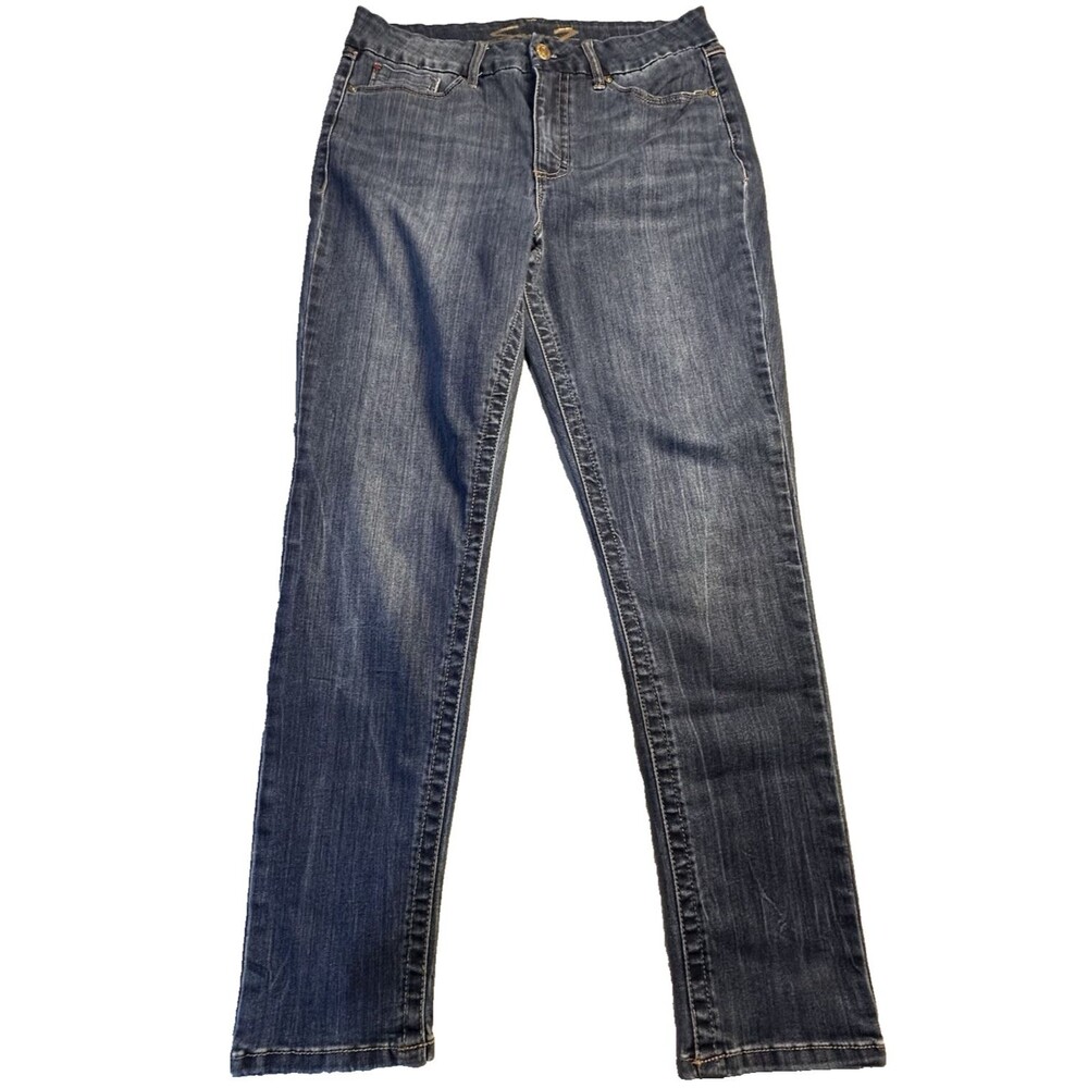 Seven 7 Straight Leg Medium Blue Denim Size 12